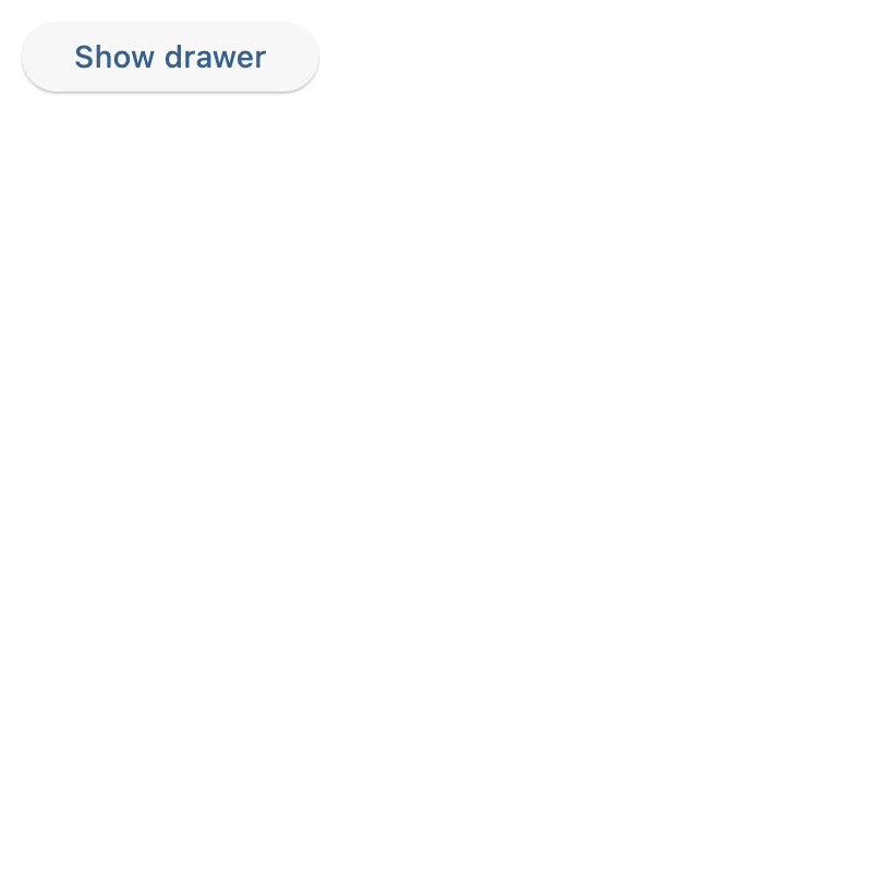 Start-aligned navigation drawer example